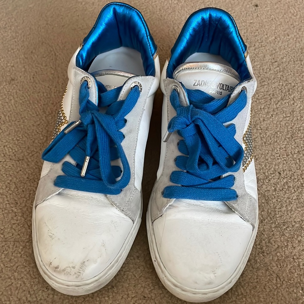 Zadig and Voltaire size 38 sneakers. Slight wear and skuff marks.